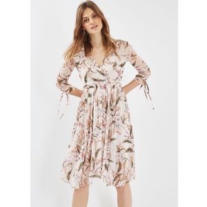 Topshop floral mesh dress